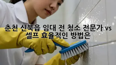 춘천 신북읍 임대 전 청소, 전문가 vs 셀프? 효율적인 방법은?